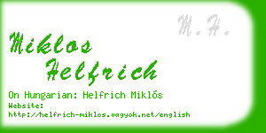 miklos helfrich business card